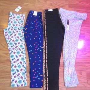 NWT 4 pr girls leggings size 14/16